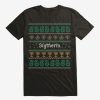 Clothing * | Discount Store Harry Potter Slytherin Ugly Christmas Pattern T-Shirt