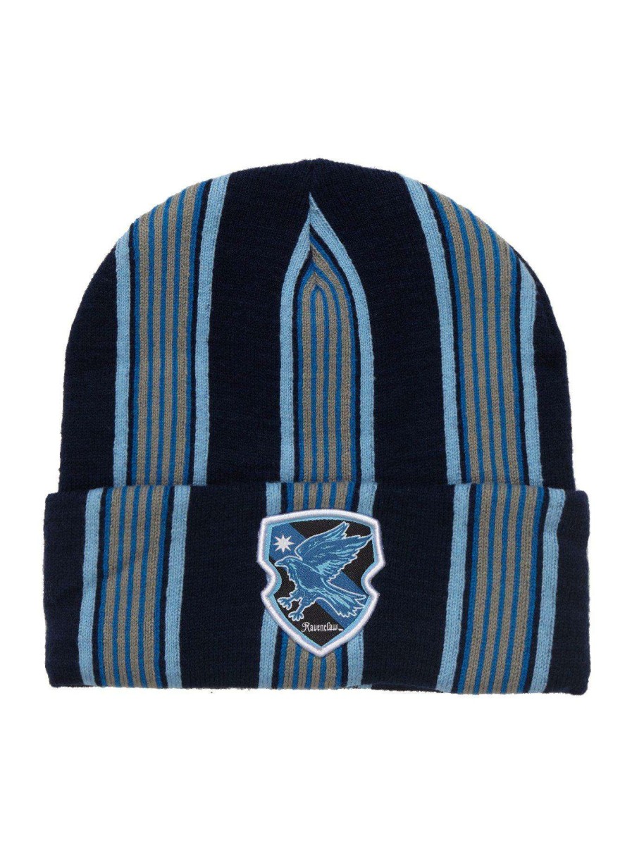 Accessories * | Latest Harry Potter Ravenclaw Striped Cuff Beanie Boxlunch Exclusive