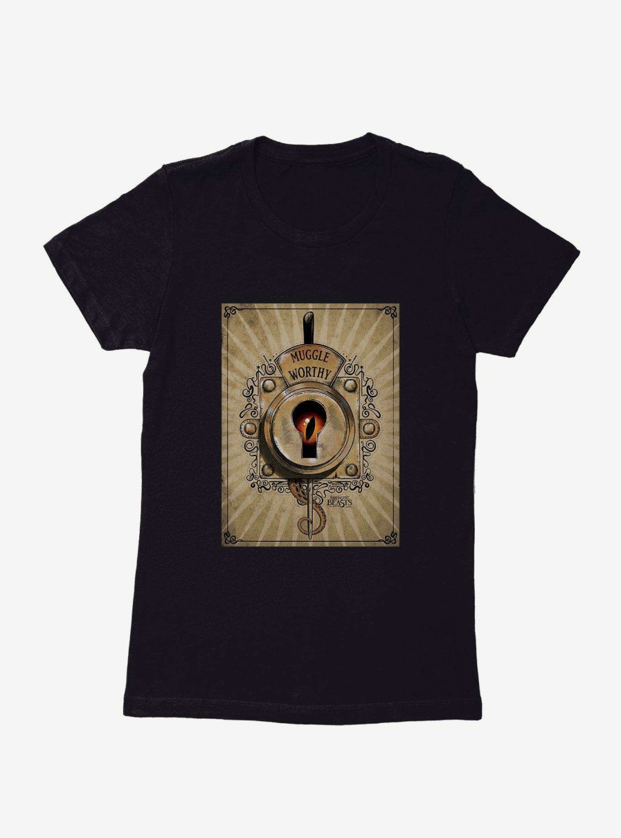 Clothing * | Fantastic Beasts Muggle Worthy Key Hole Womens T-Shirt Special Style