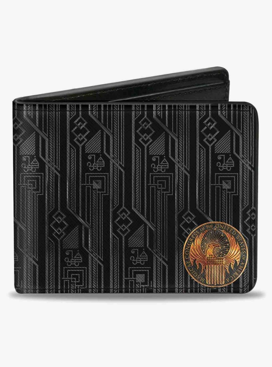 Bags * | Fantastic Beasts Macusa Seal Fantastic Beasts Logo Bifold Wallet Classical