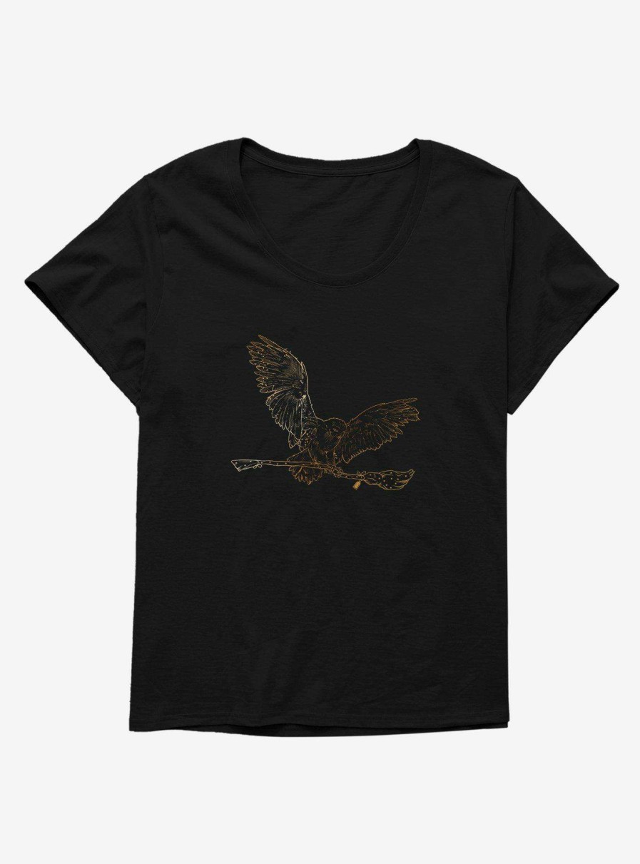 Clothing * | Closeout Sale Harry Potter Hedwig Bringing Firebolt Womens T-Shirt Plus Size