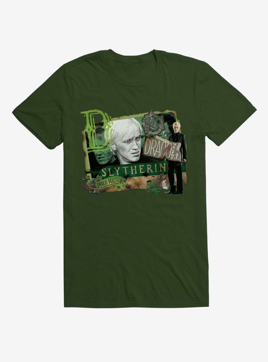 Clothing * | Harry Potter Draco Malfoy Collage T-Shirt Reliable Quality