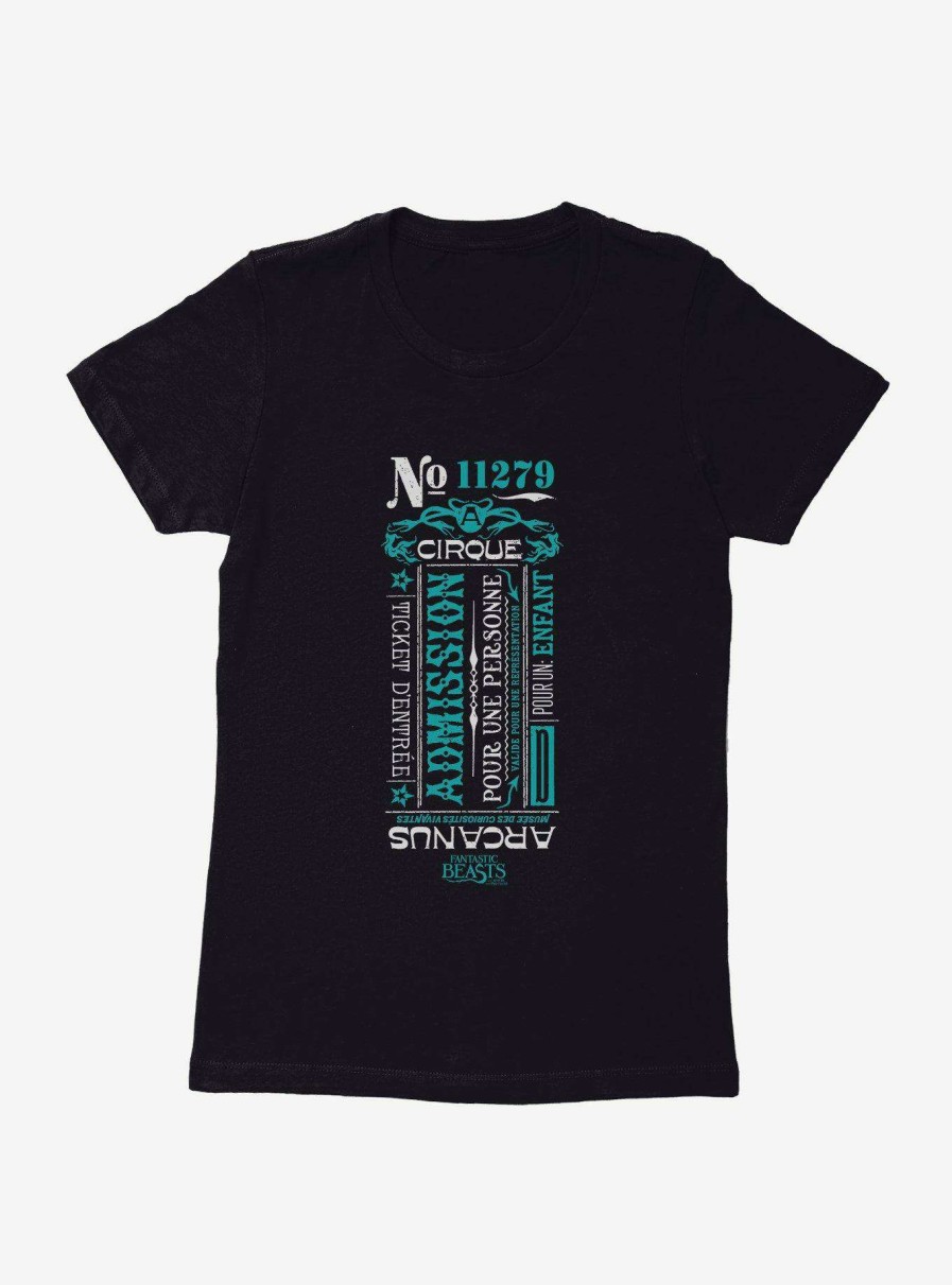 Clothing * | Fantastic Beasts Cirque Admission No 11279 Womens T-Shirt Classical