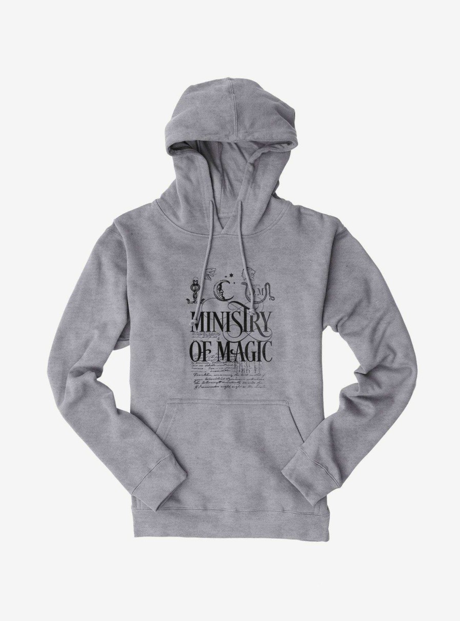 Clothing * | Harry Potter Ministry Of Magic Text Hoodie Latest Fashion